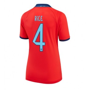 England Declan Rice #4 Udebanetrøje Dame VM 2022 Kort ærmer